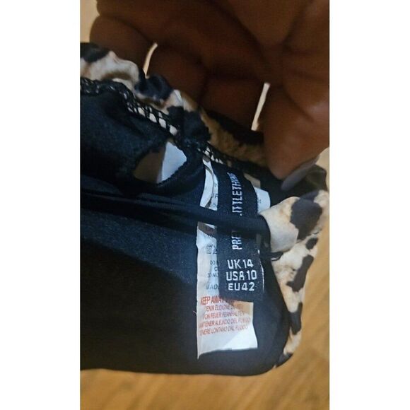 Pretty Little Things 2-Piece Cheeky Cheetah Bikini Women's Size 4 / 10 - Picture 5 of 5